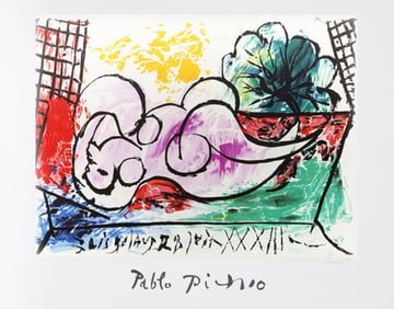 After Pablo Picasso, Femme Endormie, Lithograph