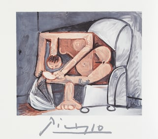After Pablo Picasso, Femme a la Toilette, Lithograph