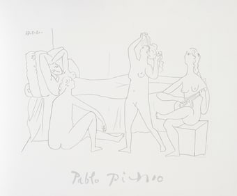 After Pablo Picasso, Quatre Nus au Harem, Lithograph