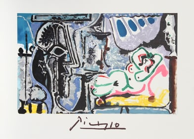 After Pablo Picasso, Le Peintre et son Modele, Lithograph