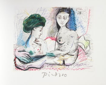 After Pablo Picasso, Deux Femmes Nues, Lithograph