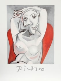 After Pablo Picasso, Femme au Fauteuil Rouge, Lithograph