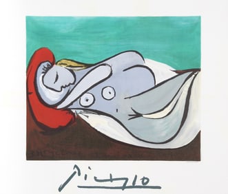 After Pablo Picasso, Formeuse a l'Oreiller (Marie-Therese Walter), Lithograph