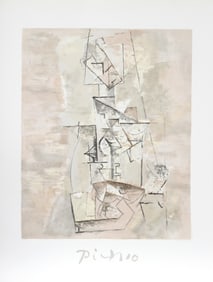 After Pablo Picasso, Femme a la Mandoline (Madmoiselle Leonie assie), Lithograph