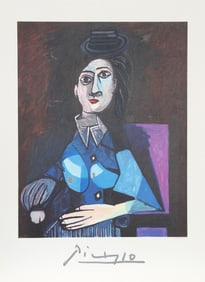 After Pablo Picasso, Femme au Petit Chapeau Rond, Assise (Dora Maar), Lithograph
