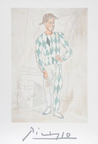 After Pablo Picasso, Arlequin en Pied, Lithograph