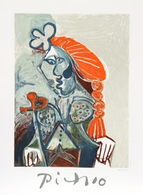 After Pablo Picasso, La Femme avec le Beret Rouge, Lithograph