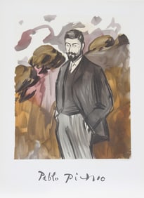 After Pablo Picasso, Portrait d'un Homme Debout avec Barbiche, Lithograph
