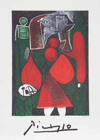 After Pablo Picasso, Femme en Rouge su Fauteuil, Lithograph