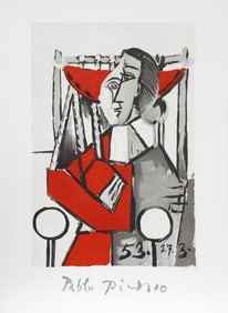 After Pablo Picasso, Femme Assise, Lithograph