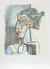 After Pablo Picasso, Tete de Femme au Chignon, Lithograph