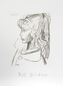 After Pablo Picasso, Sylvette de Profil Gouche (Sylvette David), Lithograph