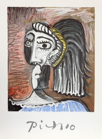 After Pablo Picasso, Tete de Femme, Lithograph
