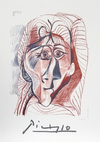 After Pablo Picasso, Visage de Femme de Face, Lithograph
