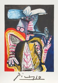 After Pablo Picasso, Personnage a la Pipe, Lithograph