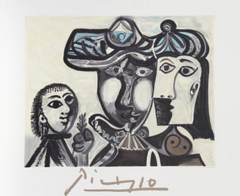 After Pablo Picasso, Couple et Enfant au Rameau d'Olivier, Lithograph