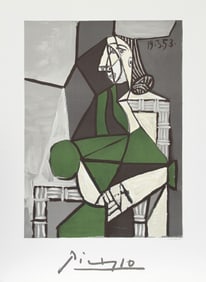 After Pablo Picasso, Portrait de Femme Assise, Robe Verte, Lithograph