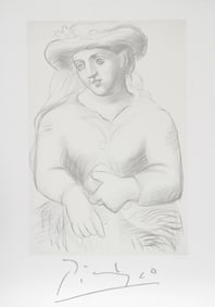 After Pablo Picasso, Femme au Chapeau et au Missel, Lithograph