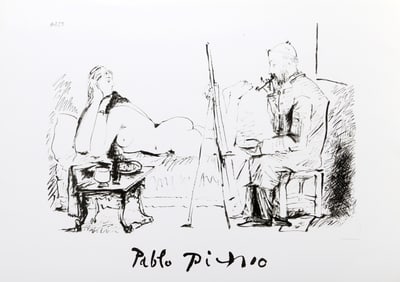 After Pablo Picasso, Le Pientre et son Modele, Lithograph