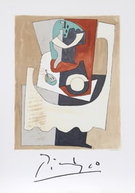 After Pablo Picasso, Nature Morte au Gueridon et a l'Assiette, Lithograph