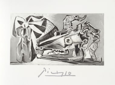 After Pablo Picasso, Nature Morte a la Tete Chevre, Bouteille, Lithograph