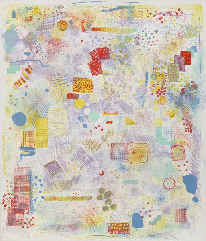 Robert Natkin, untitled 2, Silkscreen: Artist: Robert Natkin, American (1930 - 2010) Title: untitled 2 Year: circa 1977 Medium: Silkscreen, signed in pencil Size: 28 in. x 24 in. (71.12 cm x 60.96 cm)