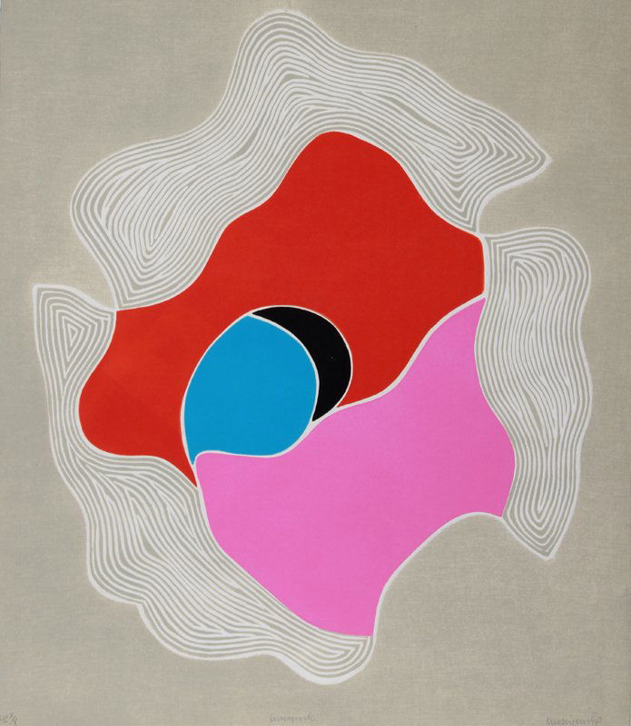 Barbara Kwasniewska, Luna Park, Aquatint Etching : Artist: Barbara Kwasniewska, Polish (1931 - ) Title: Luna Park Year: circa 1978 Medium: Aquatint Etching, signed and numbered in ink Edition: 10 HC Size: 34 in. x 29.5 in. (86.36 cm x 74.93 cm)