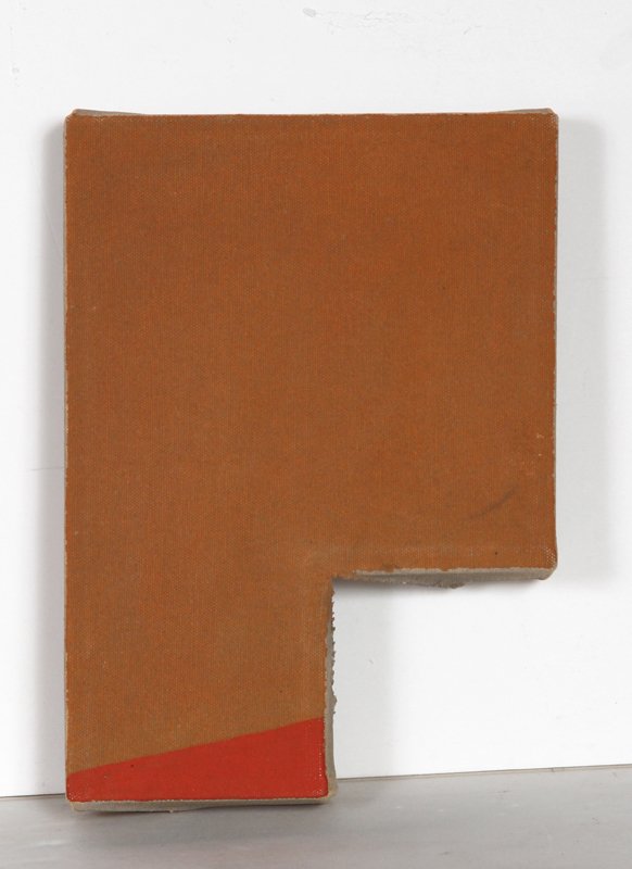 Lawrence Weiner, Untitled (For Mort), Oil Painting: Artist: Lawrence Weiner, American (1942 - ) Title: Untitled (For Mort) Year: circa 1962 Medium: Oil on Canvas mounted to wood, signed and dedicated verso Size: 9 in. x 6 in. x 1.75 in. (22.86 cm x 15.