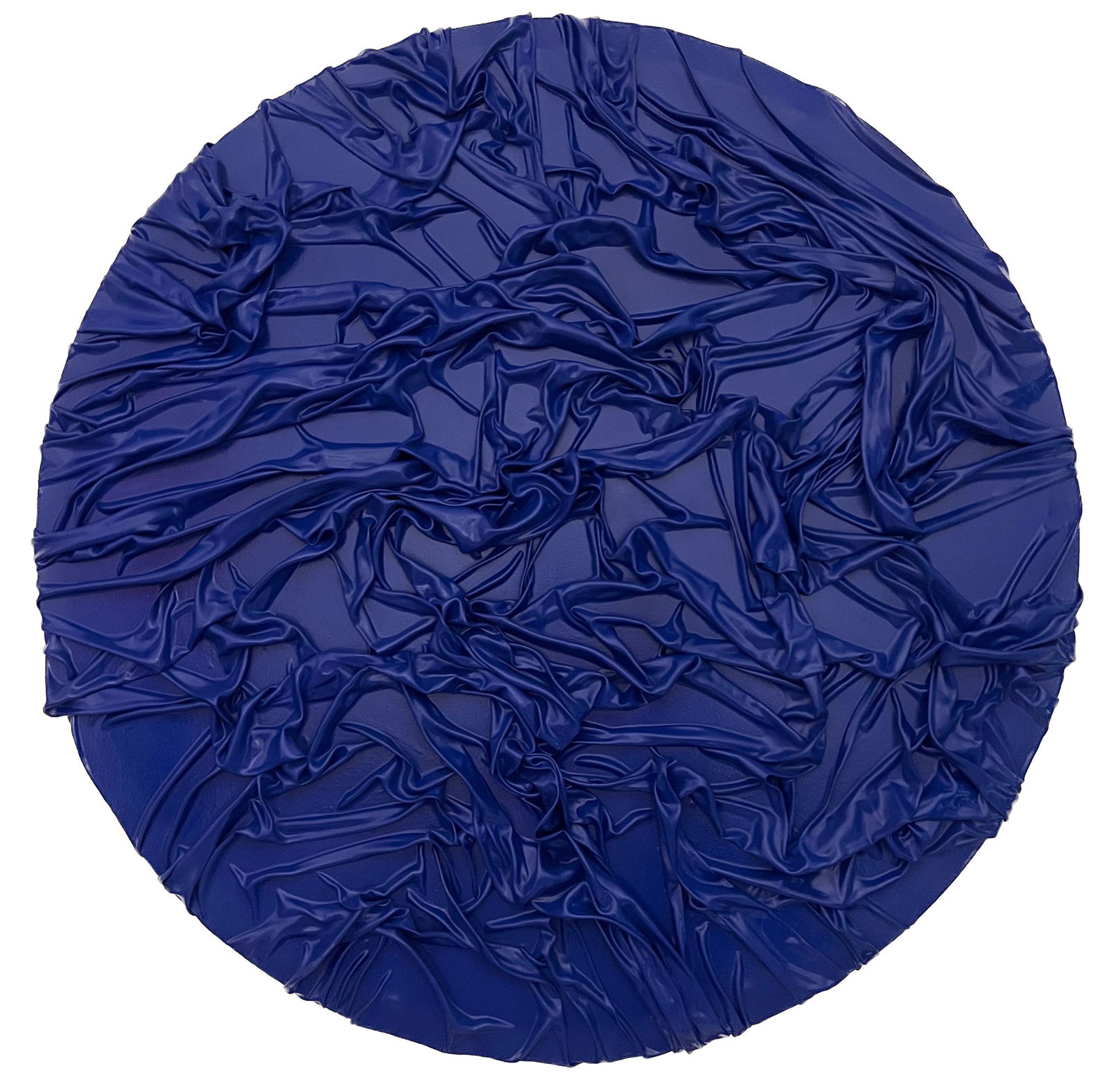 Eve B, Ambient Noise, Fabric and Acrylic on Canvas: Artist: Eve B (Australian, ) Title: Ambient Noise Year: 2023 Medium: Fabric and Acrylic on Canvas, signed verso Size: 30 x 30 in. (76.2 x 76.2 cm) Description: This artwork by NY-based artist Eve B fe