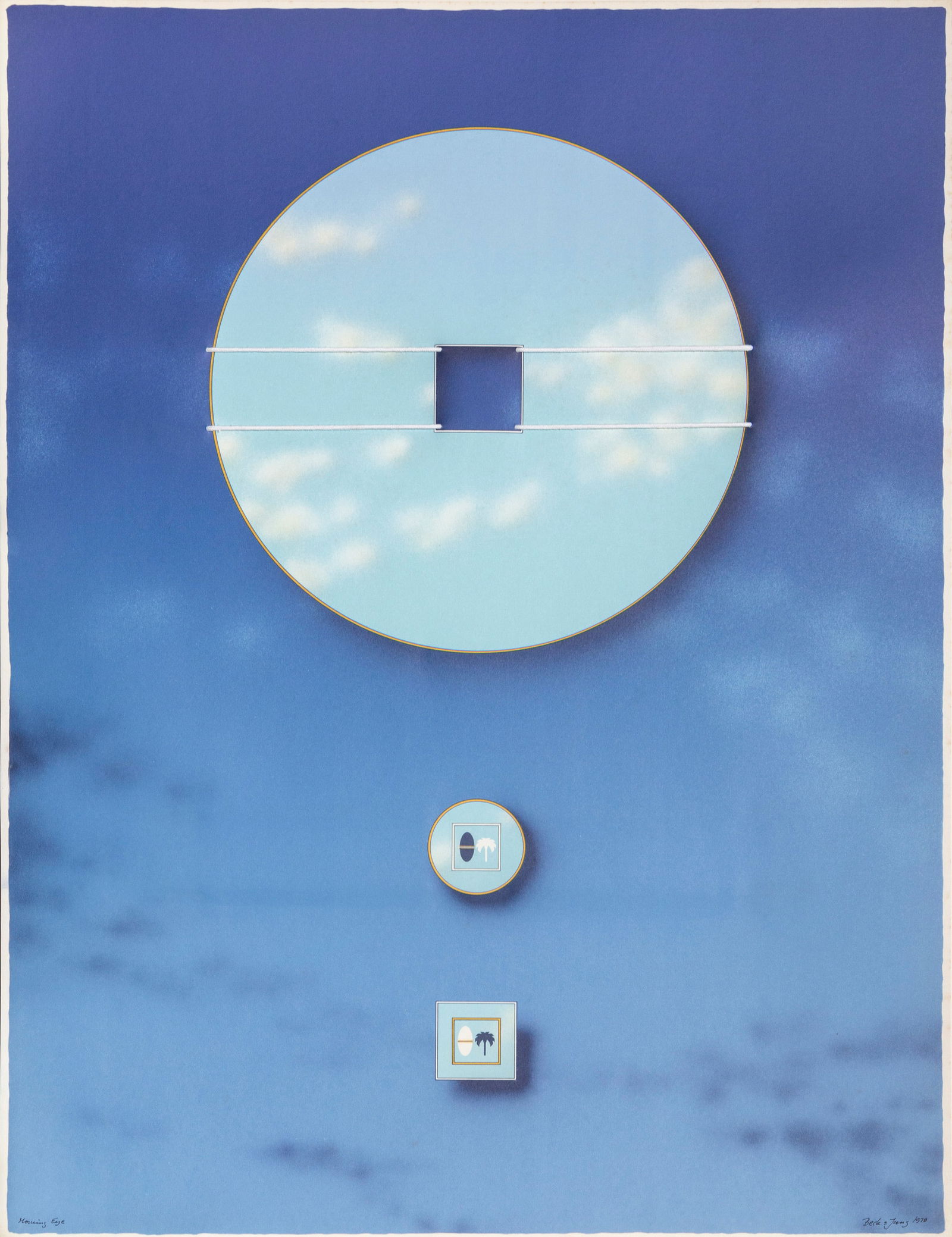 Beck & Jung (Holger Backstrom and Bo Ljungberg), Morning Eye, Lithograph and Collage: Artist: Beck & Jung (Holger Backstrom and Bo Ljungberg), Scandinavian (1939 - 1997 and 2007) Title: Morning Eye Year: 1978 Medium: Lithograph and Collage, Signed, numbered, dated, and titled in pencil