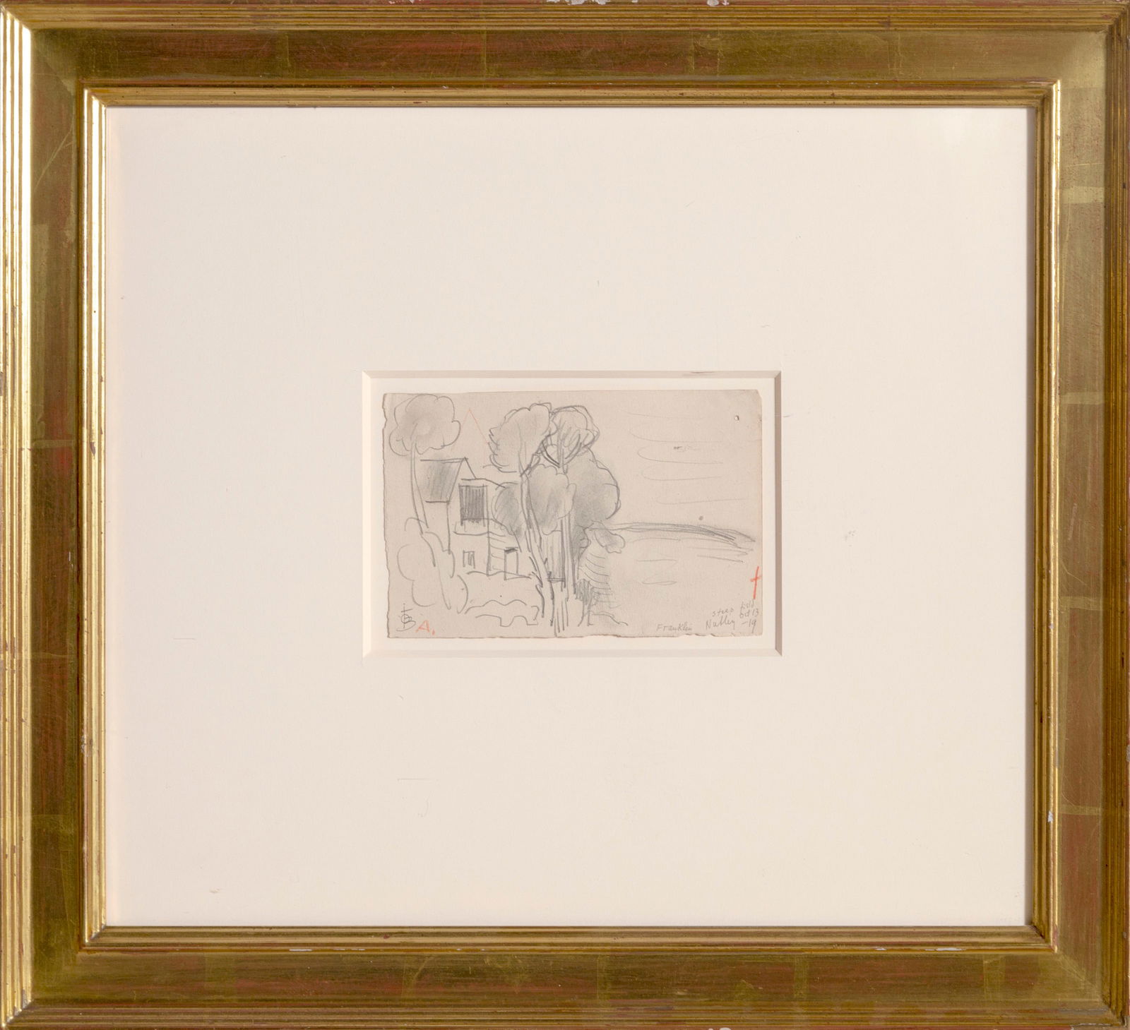 Oscar Florianus Bluemner, Nutley, New Jersey, Graphite on paper: Artist: Oscar Florianus Bluemner, American (1867 - 1938) Title: Nutley, New Jersey Year: October 1919 Medium: Graphite on paper, signed with the artist's monogram lower left and dated lower right Size