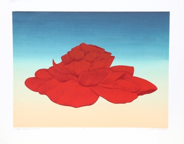 John Cederstrom, Poppy Begonia Flower, Screenprint