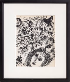 Marc Chagall, Couple in Front of a Tree, Lithograph