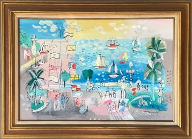 Charles Cobelle, French Seaside, Acrylic on Canvas