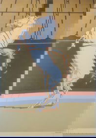 Heriberto Cogollo, Man on a Horse, Lithograph