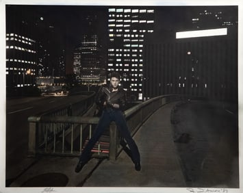 Richard D'Amore, Man and Street Lights, Photograph