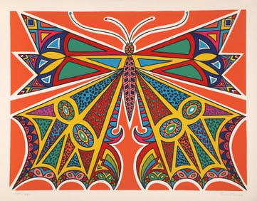 Edouard Dermit, Butterfly, Screenprint on Arches