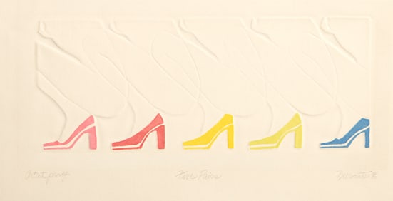 Joe Durante, Five Pairs, Intaglio Etching with Aquatint