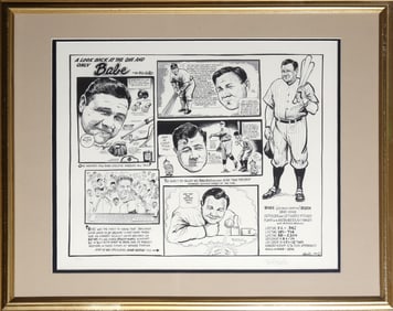 Bill Gallo, A Look Back: Babe Ruth, Lithograph