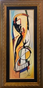 Alfred Gockel, Ebony Sax, Giclee in Color on Canvas