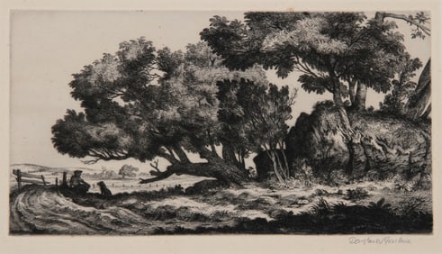 Douglas Gorsline, Dog Days, Etching