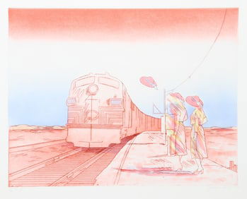 Susan Hall, Flight, Aquatint Etching