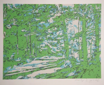 John M. Healy, Untitled - Green Forest, Screenprint