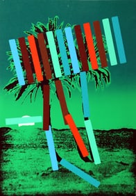 Menashe Kadishman, Green Palm, Screenprint