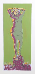 James Kearns, Woman on Ball, Screenprint