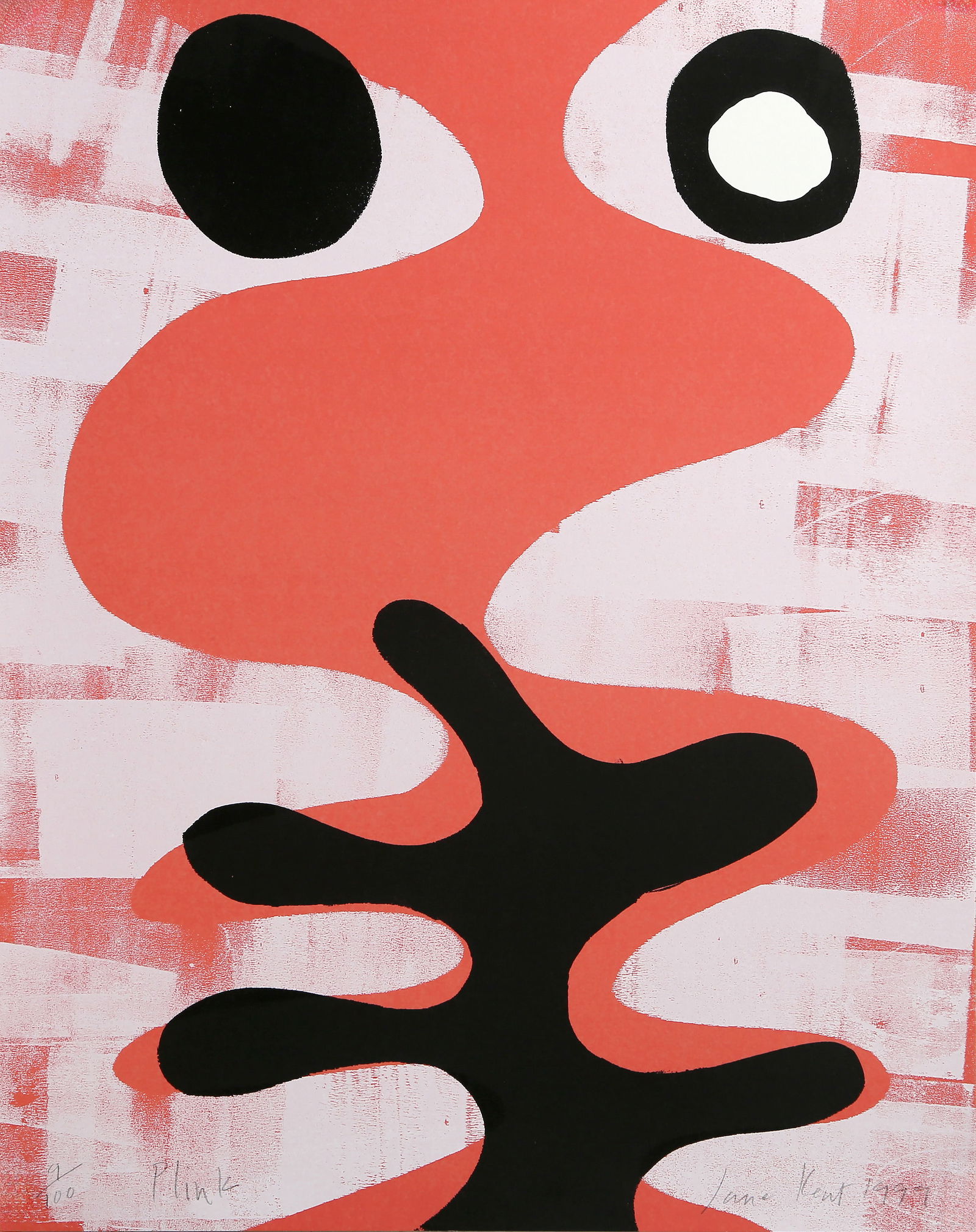 Jane Kent, Plink, Screenprint: Artist: Jane Kent, American (1952 - ) Title: Plink Year: 1999 Medium: Screenprint, signed, titled, numbered and dated in pencil Edition: 9/100 Size: 20 x 16 in. (50.8 x 40.64 cm) All listed flat shipp