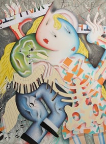 Steven Kramer, How to Keep Time to Music/Totally Nude, Lithograph and Screenprint Collage