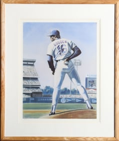 Jack Lane, The Sign (New York Mets Dwight Gooden), Lithograph