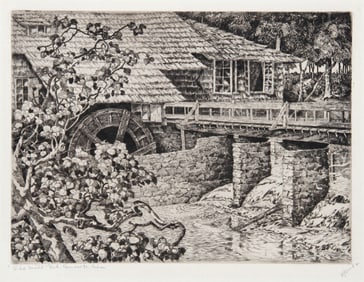 Walter Ronald Locke, The Old Sawmill, Etching