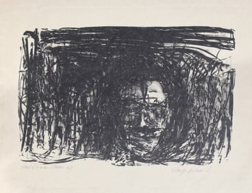 George Lockwood, Head of a Man I Knew, Lithograph